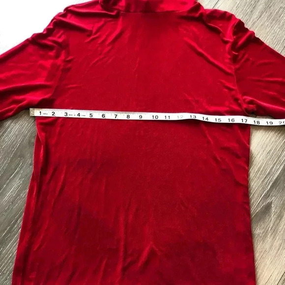 Vintage 90s Dress Barn Long Sleeve Turtle Neck Red Size Large - Picture 4 of 9